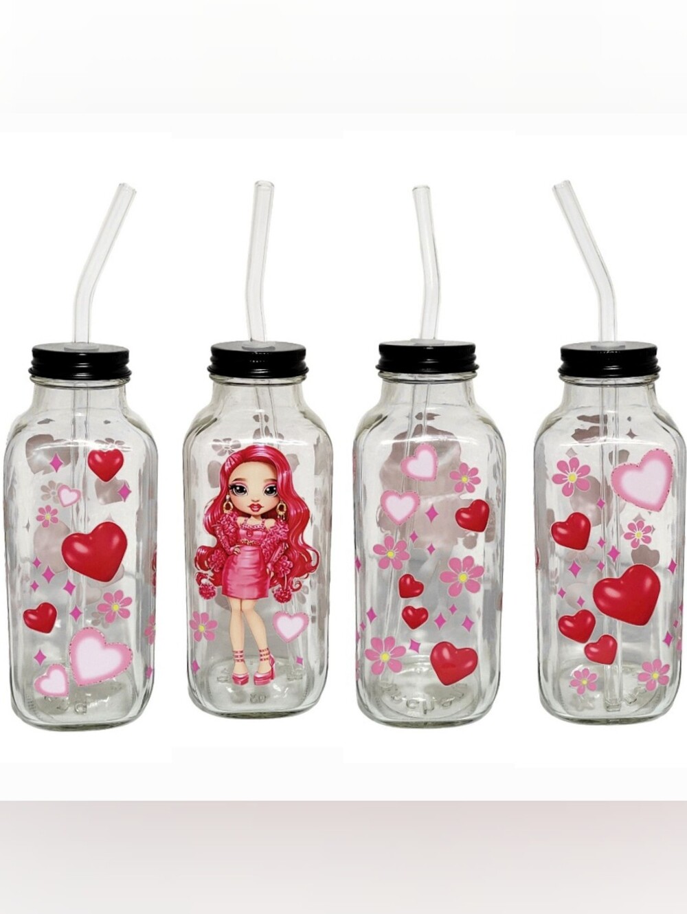 Rainbow High Willow Fashion Girls Dolls Glass Bottle Tumbler 16oz Red